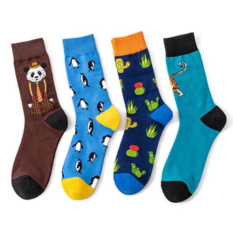 Socks Manufacturer - High Quality Comfortable Custom Logo Cotton Funny Jacquard