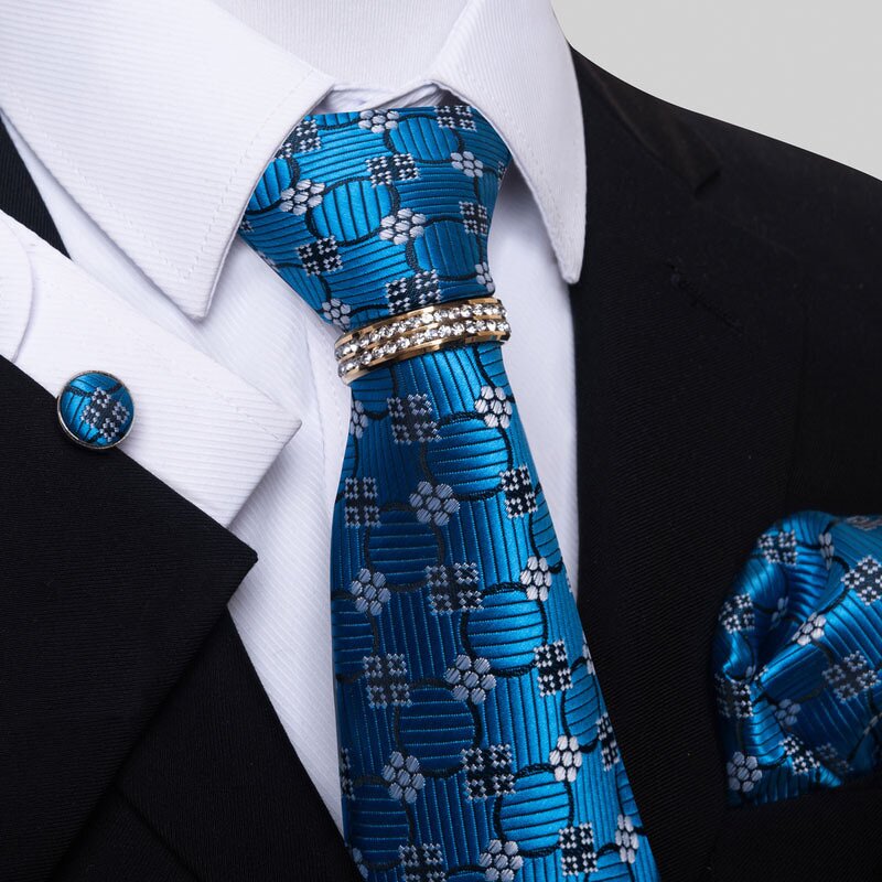 Neckties and Pocket Square Set - Paisley Luxury Custom for Men