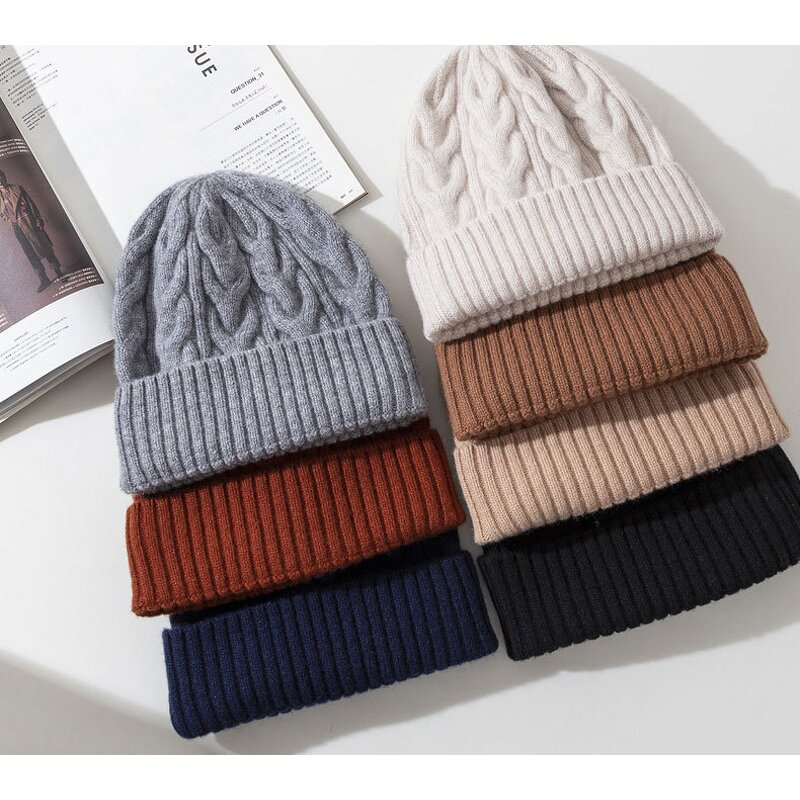 Winter Beanie Hat Manufacturer - Wholesale Women Solid Color 100% Wool Knitted