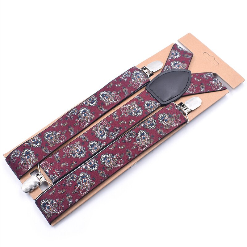 Suspenders Manufacturer - Custom High Quality Fashion Geometry Paisley Printing for Boys