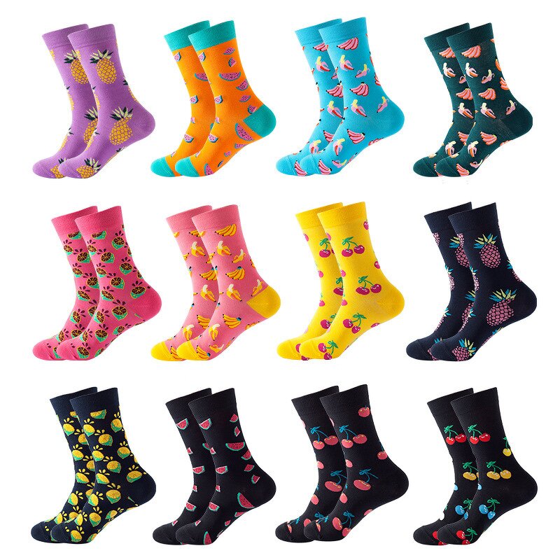 Socks Manufacturer - Low MOQ Multi-style Fruits Animals Geometry Stripe Crew