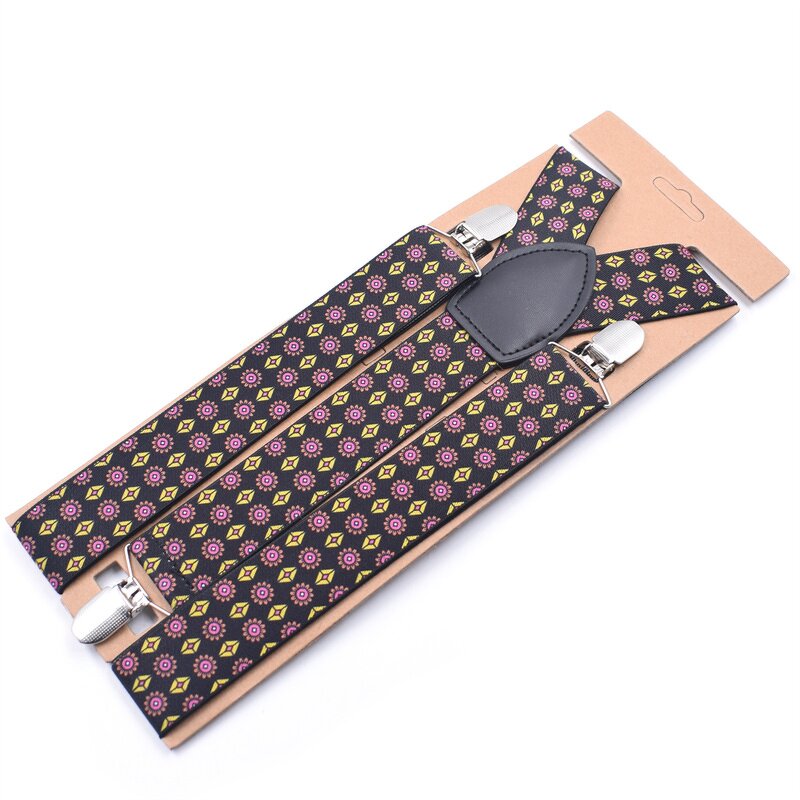 Suspenders Manufacturer - Custom High Quality Fashion Geometry Paisley Printing for Boys