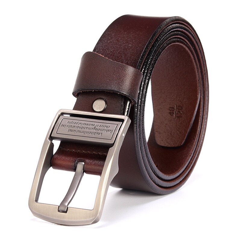 Belt Manufacturer - Wholesale Custom Adjustable Casual Pin Buckle Black Genuine Leather