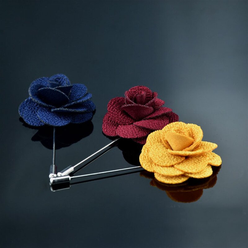 Lapel Pins Manufacturer - Custom Wedding Corsage Flower Channel Graduation for Suit Men