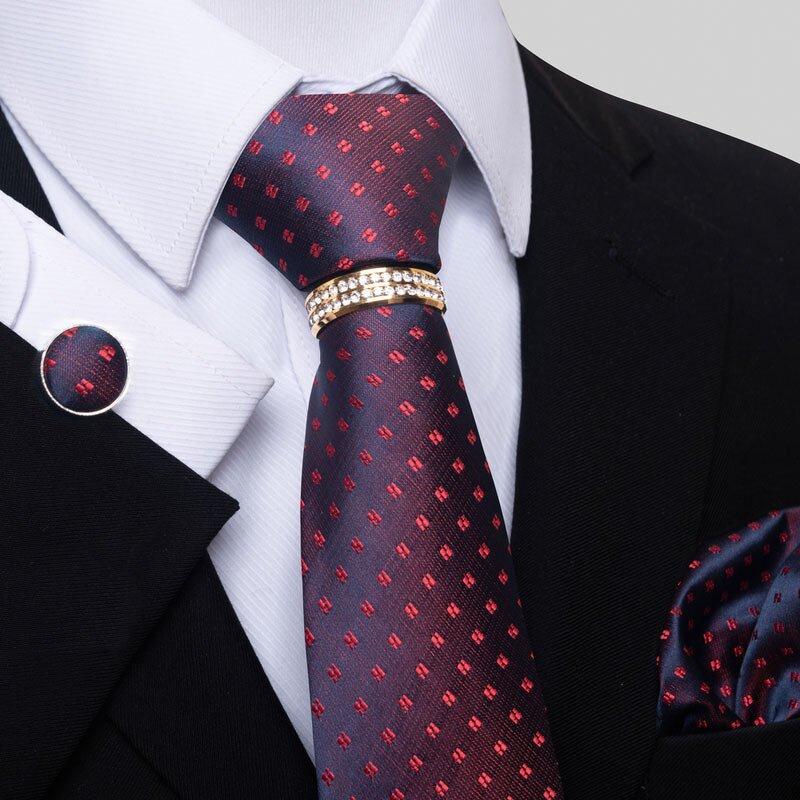 Neckties and Pocket Square Set - Wholesale Luxury Cufflink Ensemble