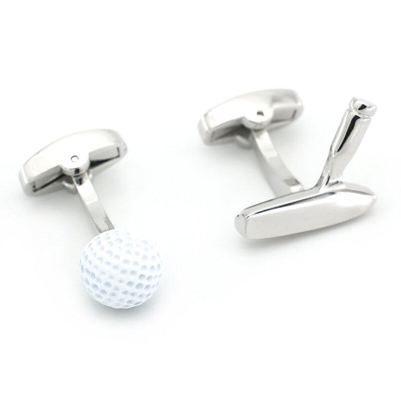 Cufflinks Manufacturer - Fashion Custom Brass Sports Golf Shape for Men