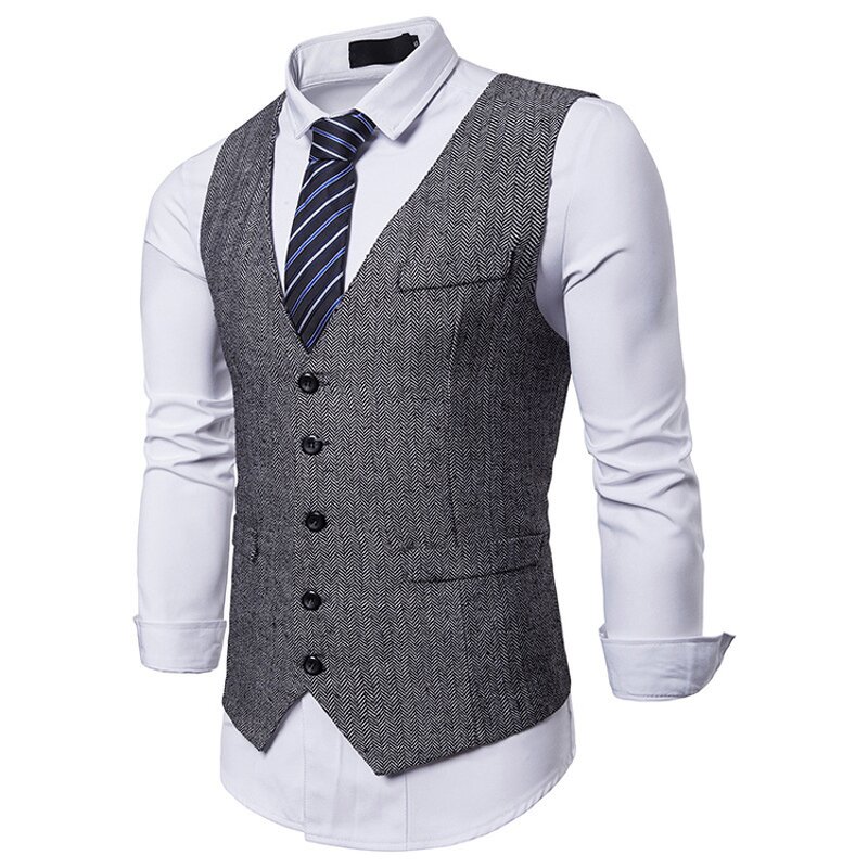 Suit Vest Manufacturer - Custom Cotton Casual Solid Single Breasted Chalecos Hombre