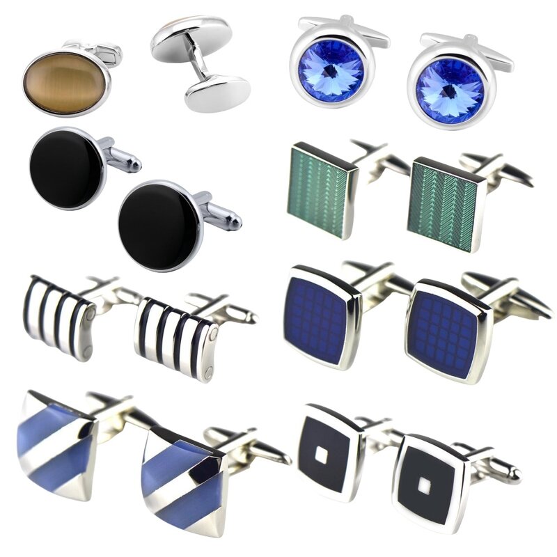 Cufflinks Manufacturer - Interesting French Metal Paint Drop Enamel Wedding