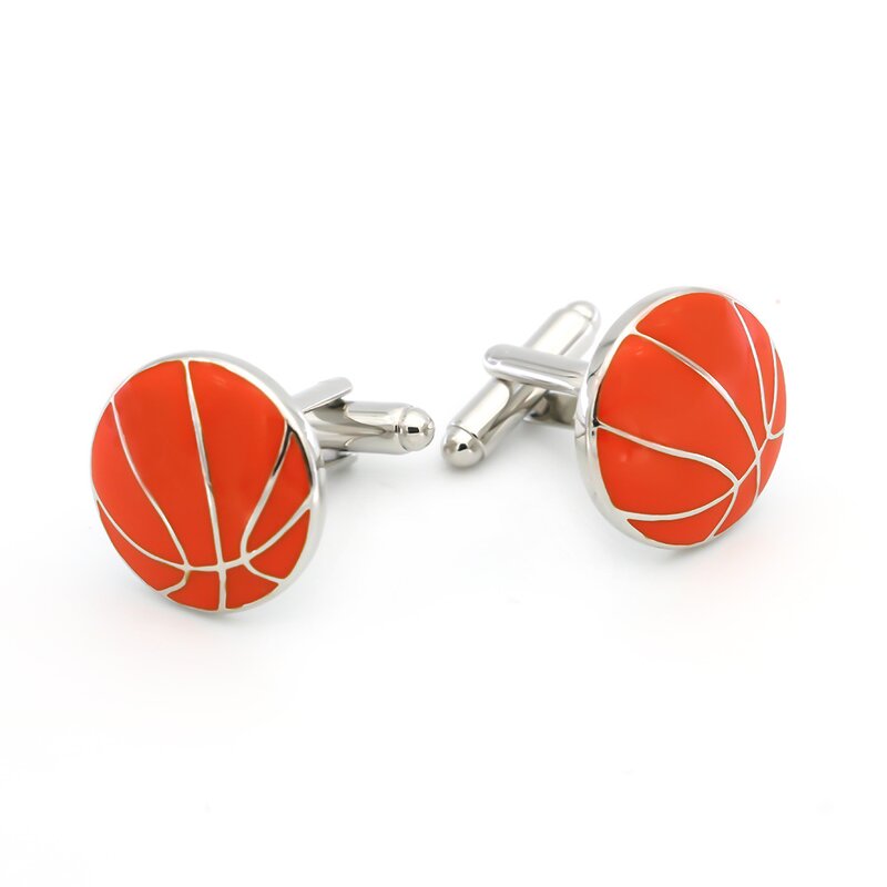Cufflinks Manufacturer - Ready to Ship High End Enamelled Basketball Copper