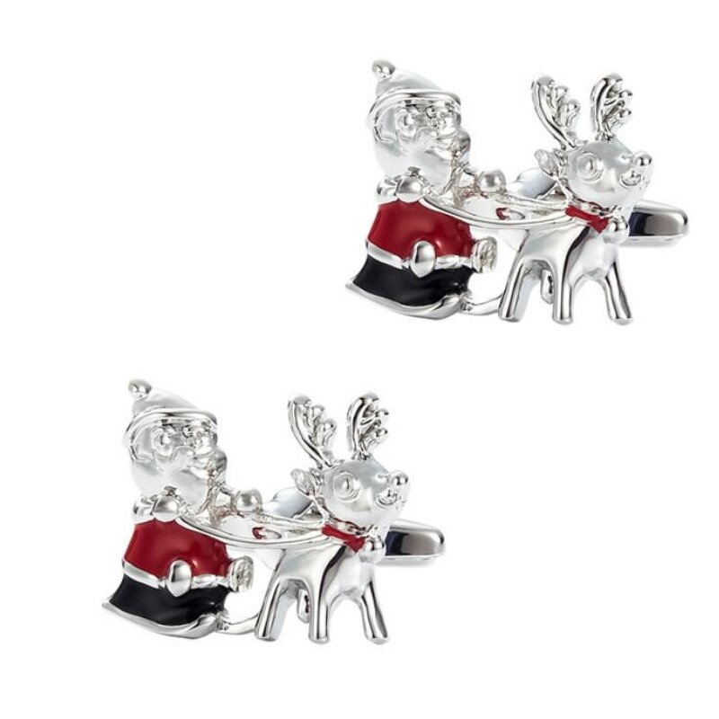 Christmas Cufflinks Manufacturer - Wholesale Funny Tree Brass Sublimation