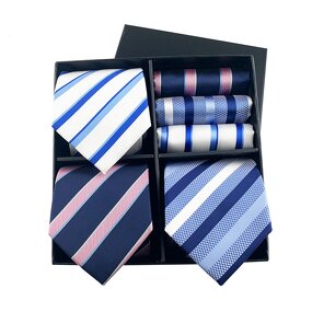 Neck Ties and Hanky Set - Custom Luxury Gift Box for Men