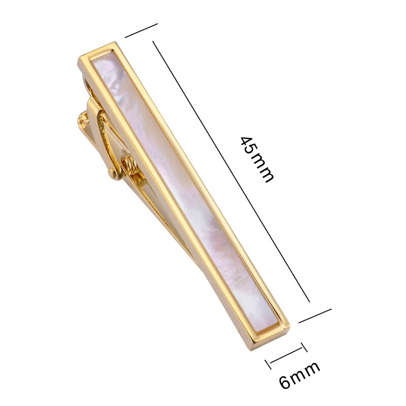 Tie Clip Manufacturer - Wholesale Mop Shell Gold Plated Wedding Tie Pin