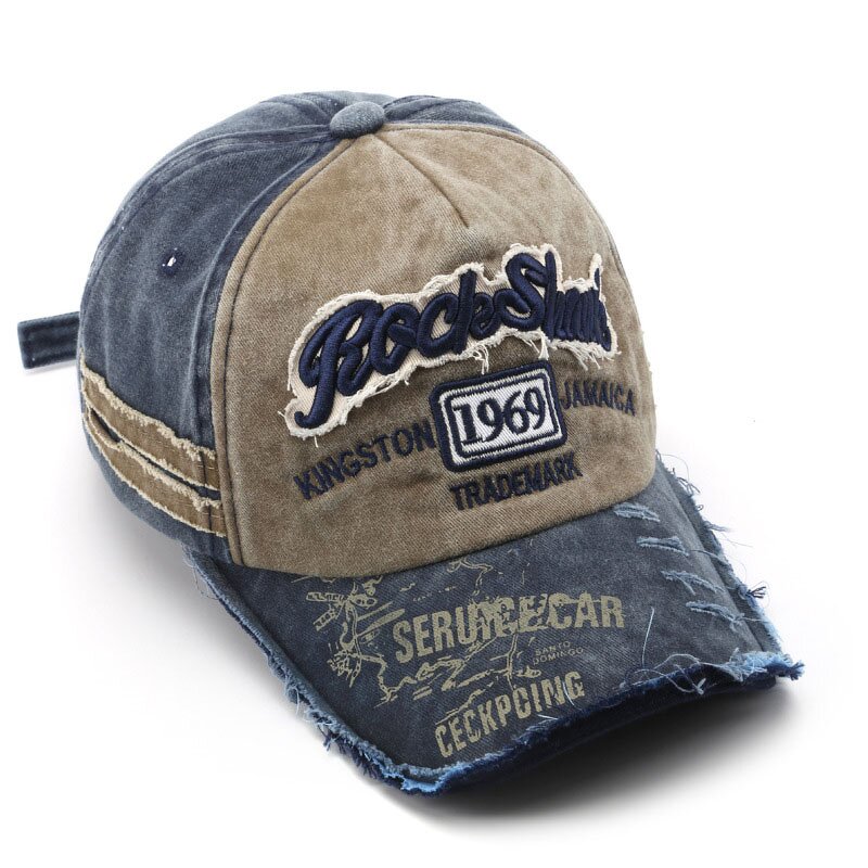 Dad Hat Manufacturer - Custom Washed Distressed Letter Embroidery Cotton