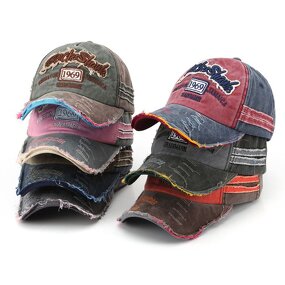 Dad Hat Manufacturer - Custom Washed Distressed Letter Embroidery Cotton