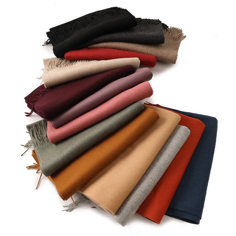 Winter Shawl Manufacturer - Wholesale Large Size Soft Custom Logo 100% Wool