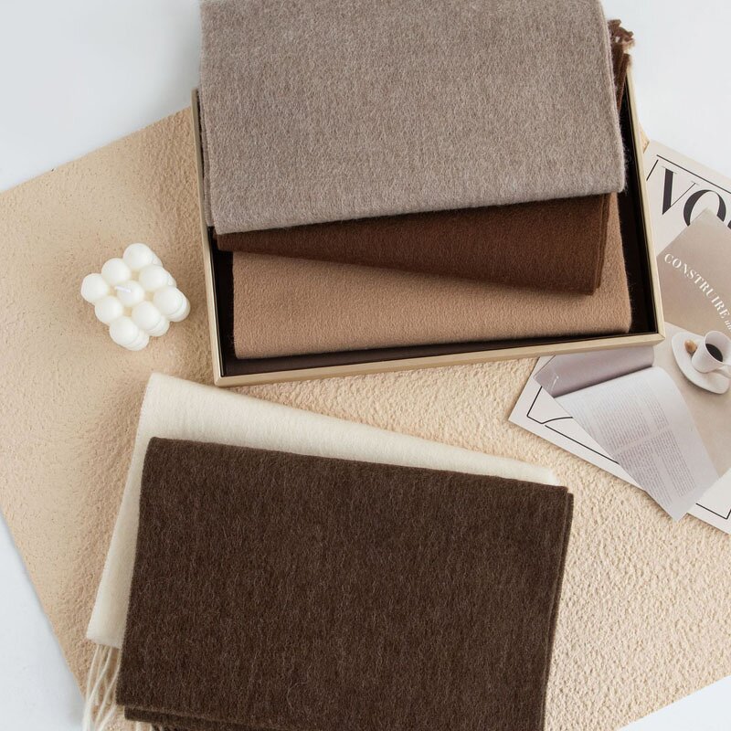 Winter Scarf Manufacturer - Wholesale 100% Wool Custom Logo Soft Striped