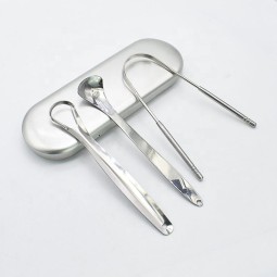 Tongue Scraper Set Factory - Hot Sale 3pcs Gold