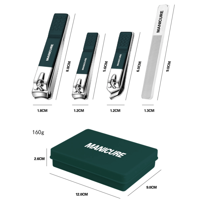 Nail Clipper Kit Factory - Atrovirens Green Splash-Proof