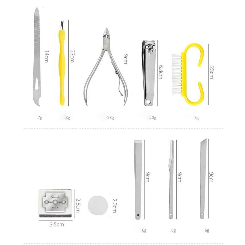 Manicure Set Factory - Yellow 17 PCS in 1