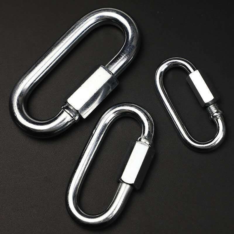 Safety Hook Chain Manufacturer - Runway Type Iron Galvanized Rope Dog Chain Swing Connection Climbing Insurance Buckle
