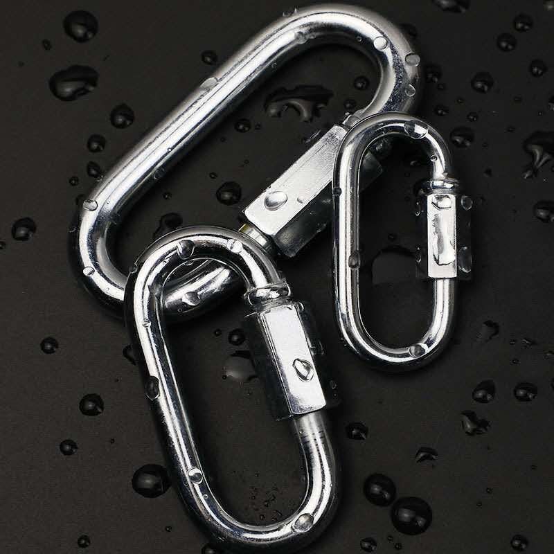 Safety Hook Chain Manufacturer - Runway Type Iron Galvanized Rope Dog Chain Swing Connection Climbing Insurance Buckle