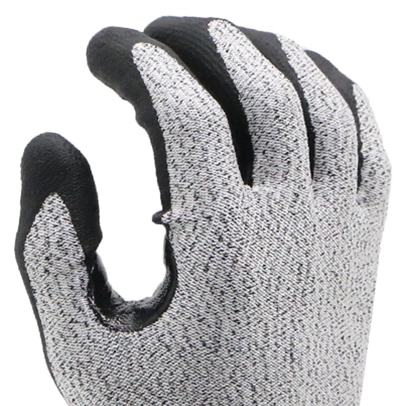 Safety Work Gloves Manufacturer - Gray Nitrile Hand Coated for General Multi Use Construction