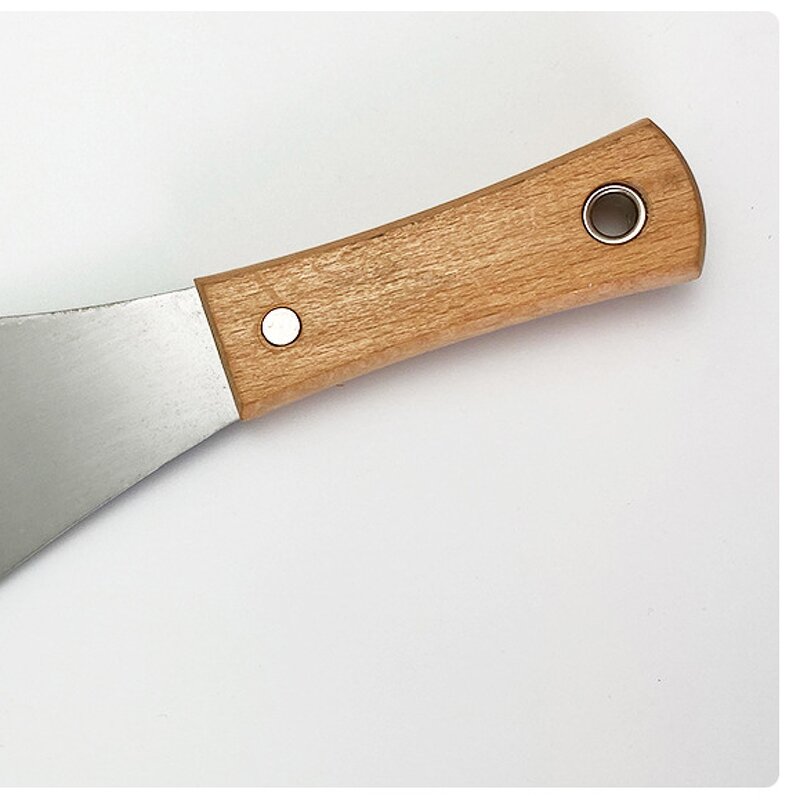 Putty Knife Manufacturer - Japanese Mason Iron Plate Wood Handle Carbon Steel Wood Clip Oil Ash Cleaning Plaster