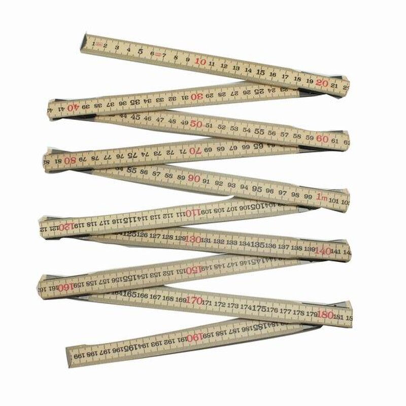 Folding Ruler Manufacturer - 2 Meters Red End Promotional Collapsible German Metric Wooden