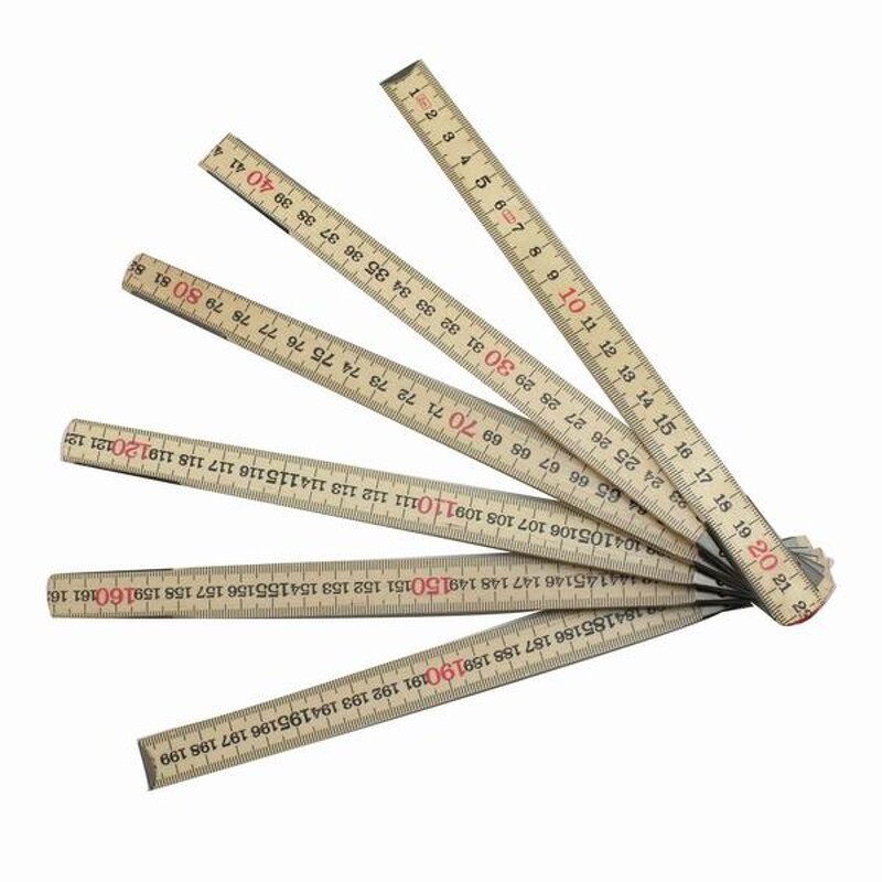 Folding Ruler Manufacturer - 2 Meters Red End Promotional Collapsible German Metric Wooden