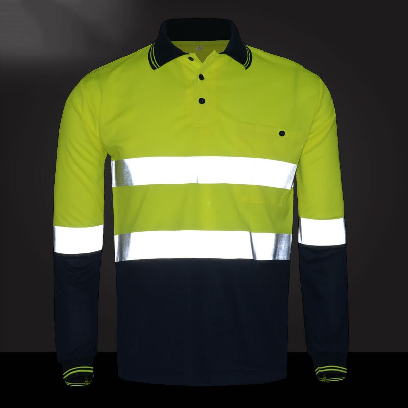Safety Shirt Manufacturer - Long Sleeve High Visibility Reflective Construction Work