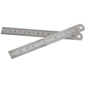 Ruler Manufacturer - Stainless Steel Straightedge Double Sided Metric 15cm Student Office