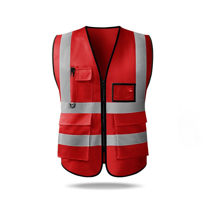 Safety Vests Manufacturer - Reflective High Visibility Mesh Construction with Pockets and Zipper