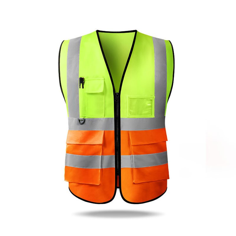 Safety Vests Manufacturer - Reflective High Visibility Mesh Construction with Pockets and Zipper