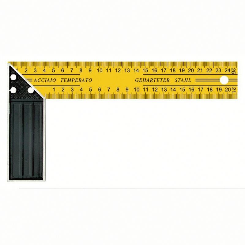 Angle Square Ruler Manufacturer - Yellow Lacquered Metal
