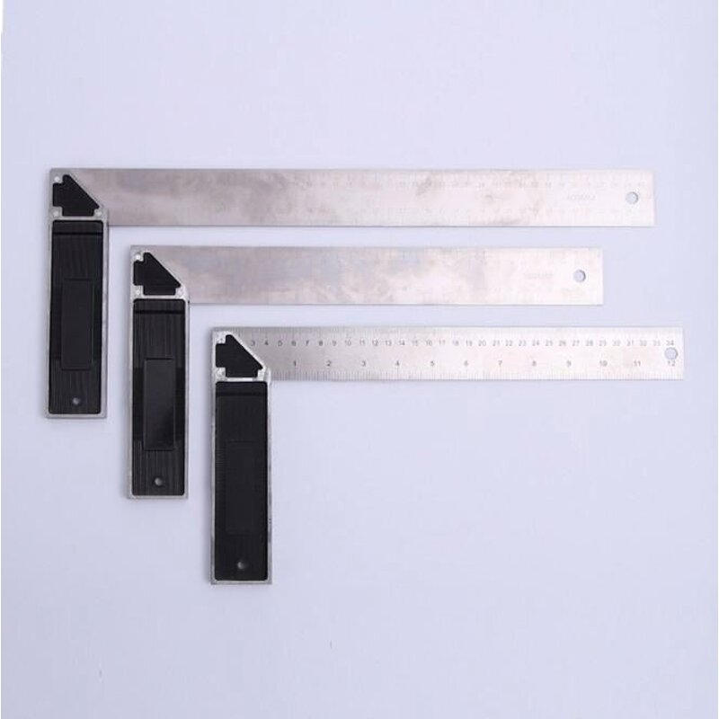 Angle Square Ruler Manufacturer - Yellow Lacquered Metal