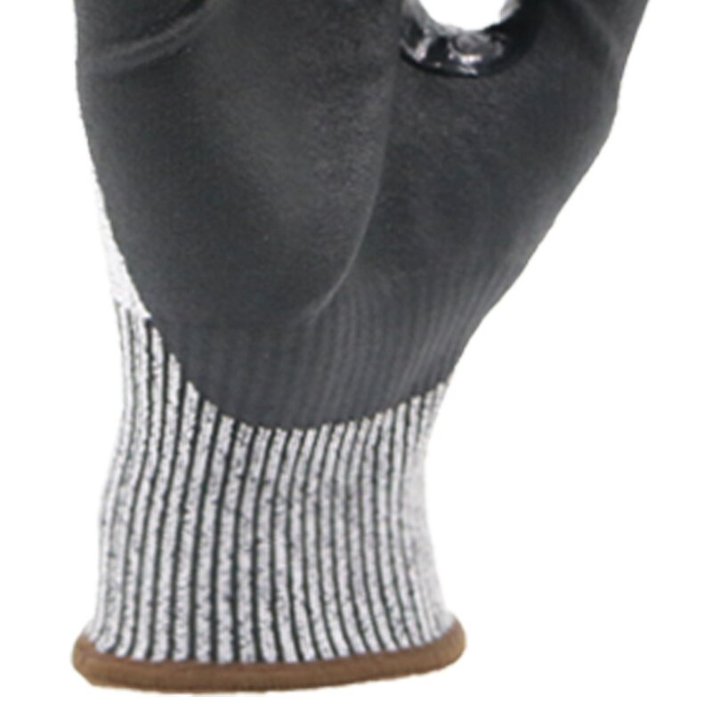 Safety Work Gloves Manufacturer - Gray Nitrile Hand Coated for General Multi Use Construction