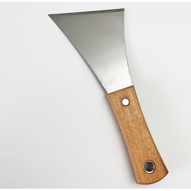 Putty Knife Manufacturer - Japanese Mason Iron Plate Wood Handle Carbon Steel Wood Clip Oil Ash Cleaning Plaster