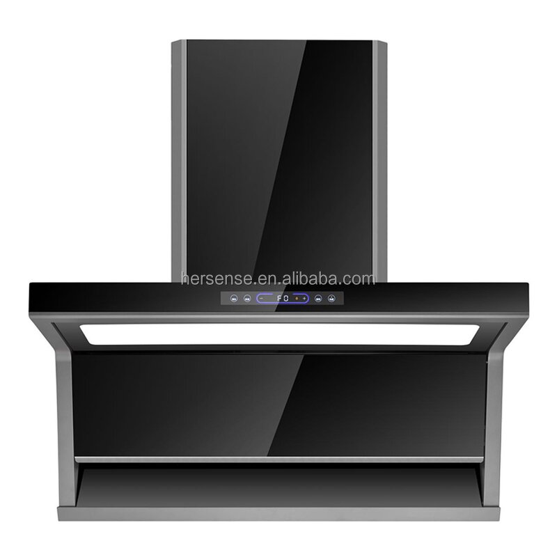 Range Hood Manufacturer - T-Shaped Top Side Inverter High Suction Electric Vented Touch Sensor Switch Hot Oil Removal