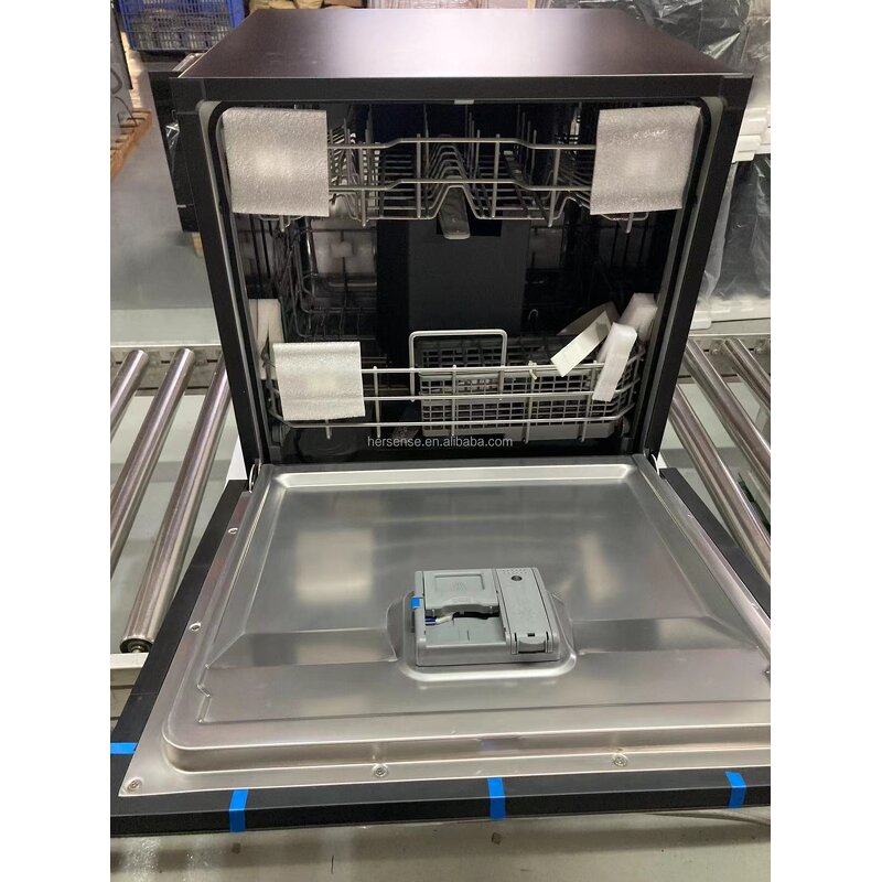 Dish Washing Machine Manufacturer - Freestand 220V Auto Build-in Smart 12sets Black Glass Washer and Dryer Unit for Home