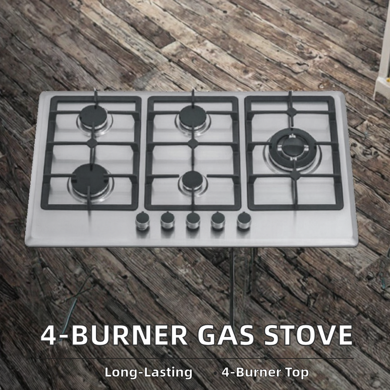 Cooktop Manufacturer - Modern 4-Burner Natural Built-In Commercial Tempered Glass Hot Sale Indoor Outdoor Metal Enamel