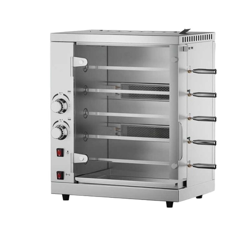 Rotisserie Oven Manufacturer - 2025 Stainless Steel Gas Chicken Roasting 3/5/7 Rods with Rotating Grill for Hotels