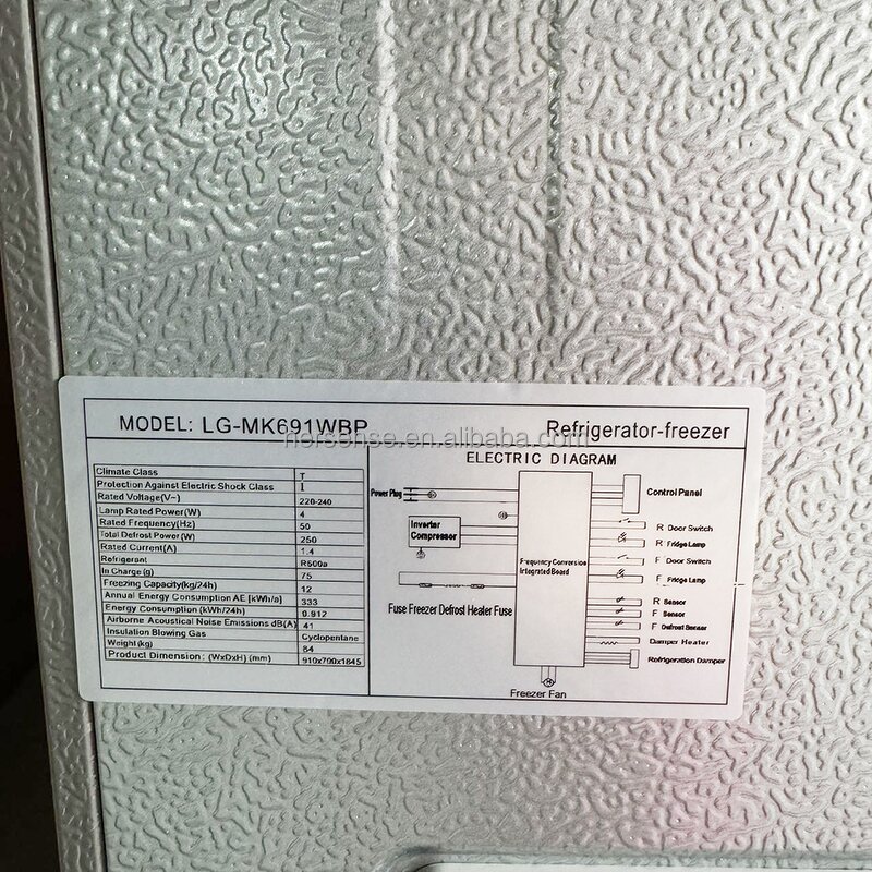 Refrigerator Manufacturer - Model LGMK691WBP French Door with Built in Water Dispenser Drawer No Frost Wine Cooler