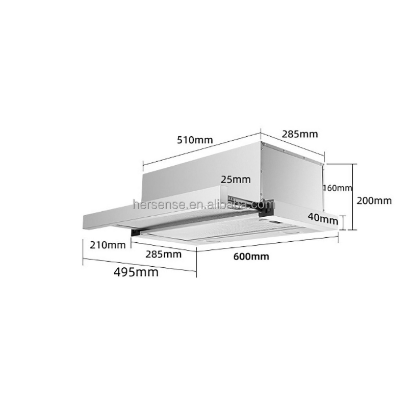 Range Hood Manufacturer - Sleek White Black Household Kitchen Exhaust Island Pull-out Type Under Cabinet Industrial Smoke Hood