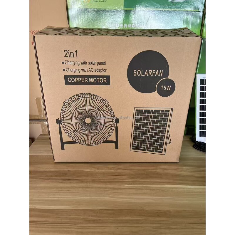 Rechargeable Fan Manufacturer - 12inch Mini Table Use with Solar Panel Ac Adapter 15W Copper Motor Quite Factory Price