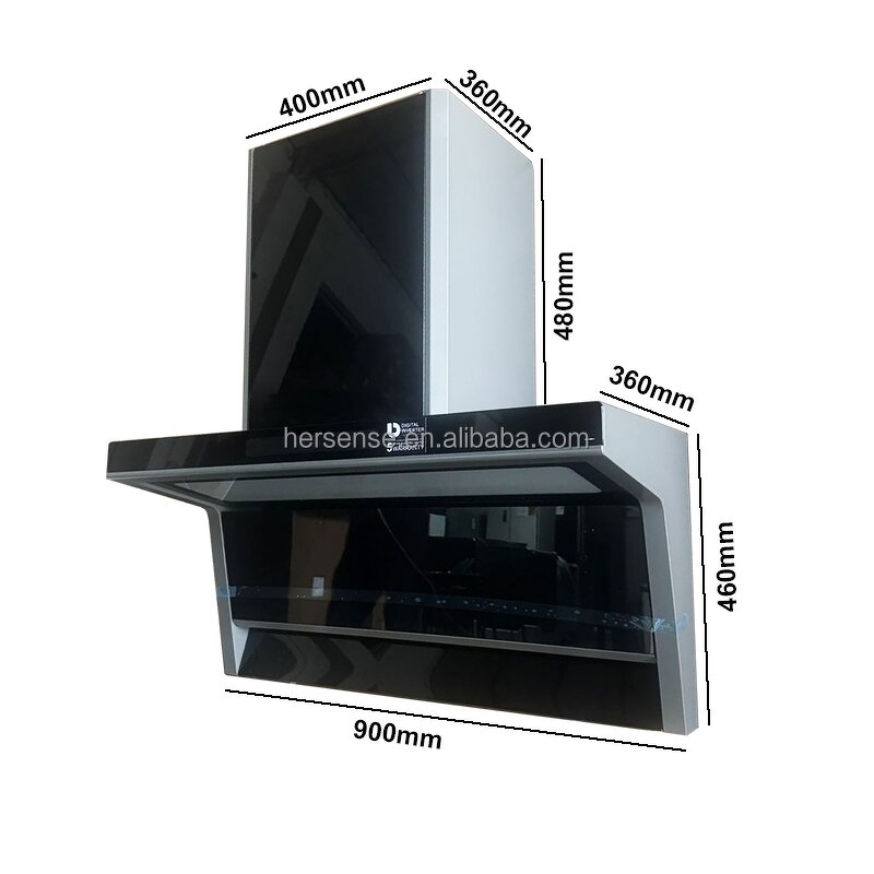 Range Hood Manufacturer - T-Shaped Top Side Inverter High Suction Electric Vented Touch Sensor Switch Hot Oil Removal