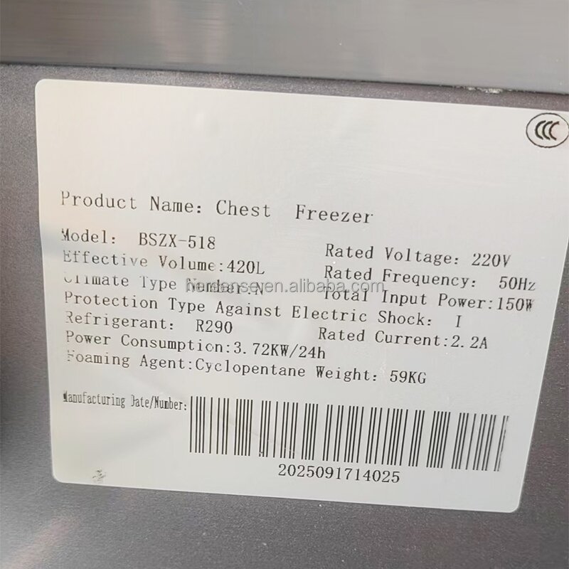 Chest Freezer Manufacturer - 518L High Capacity Intelligent Dual Door System Space Saving Design for Households