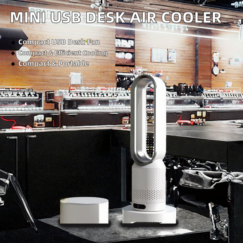 Desk Fan Manufacturer - Mini Portable USB Cooling Purifier Air Conditioner Tower for Home Office Bladeless PC Computer