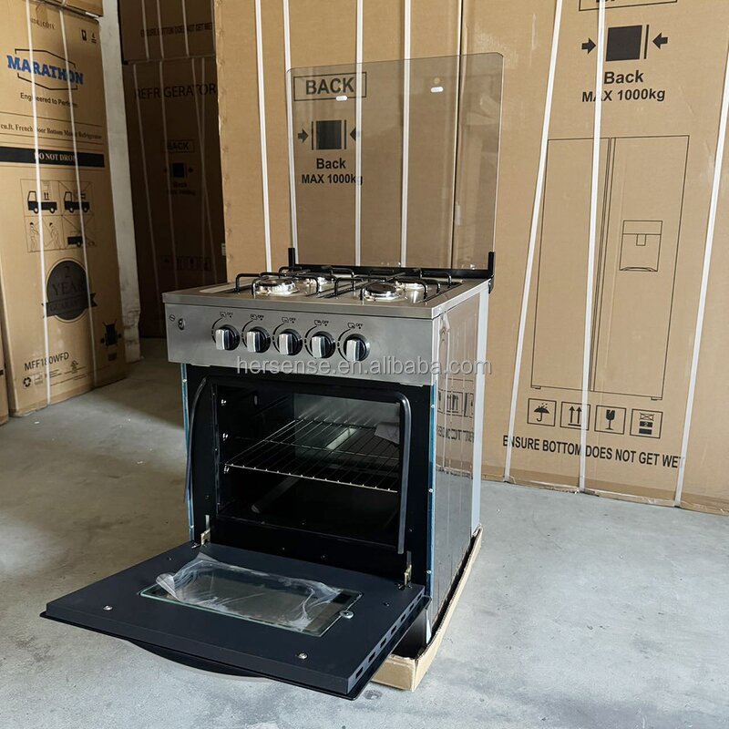 Stove Manufacturer - 220V Electric Oven 4 Burners Integrated Modern Kitchen Gas Electric Hybrid for Home Use