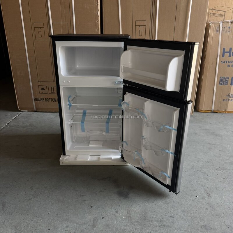Refrigerator Manufacturer - 90L Mini 220V Double Door Small Size No Frost for Department Use