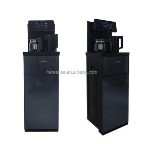 Water Dispenser Manufacturer - Automatic Desktop Black 6 Temperature Settings with Storage Cabinet Plastic for Office Home